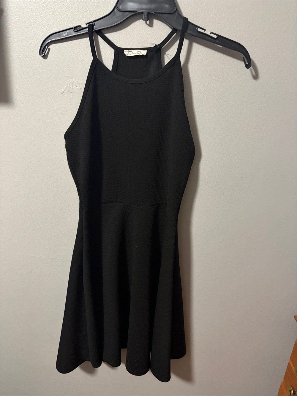 Olivia Rae Black Halter Mini Dress